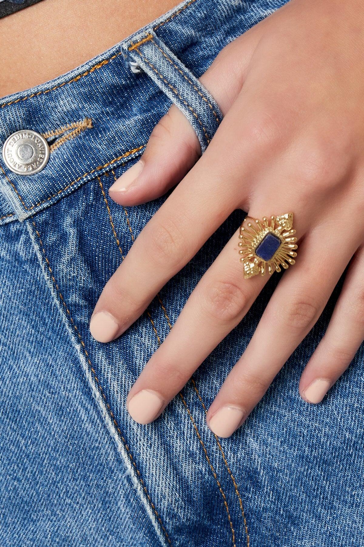 FRENCH RIVIERA | Ally Ring in Gold -kivellinen sormus kirurginterästä