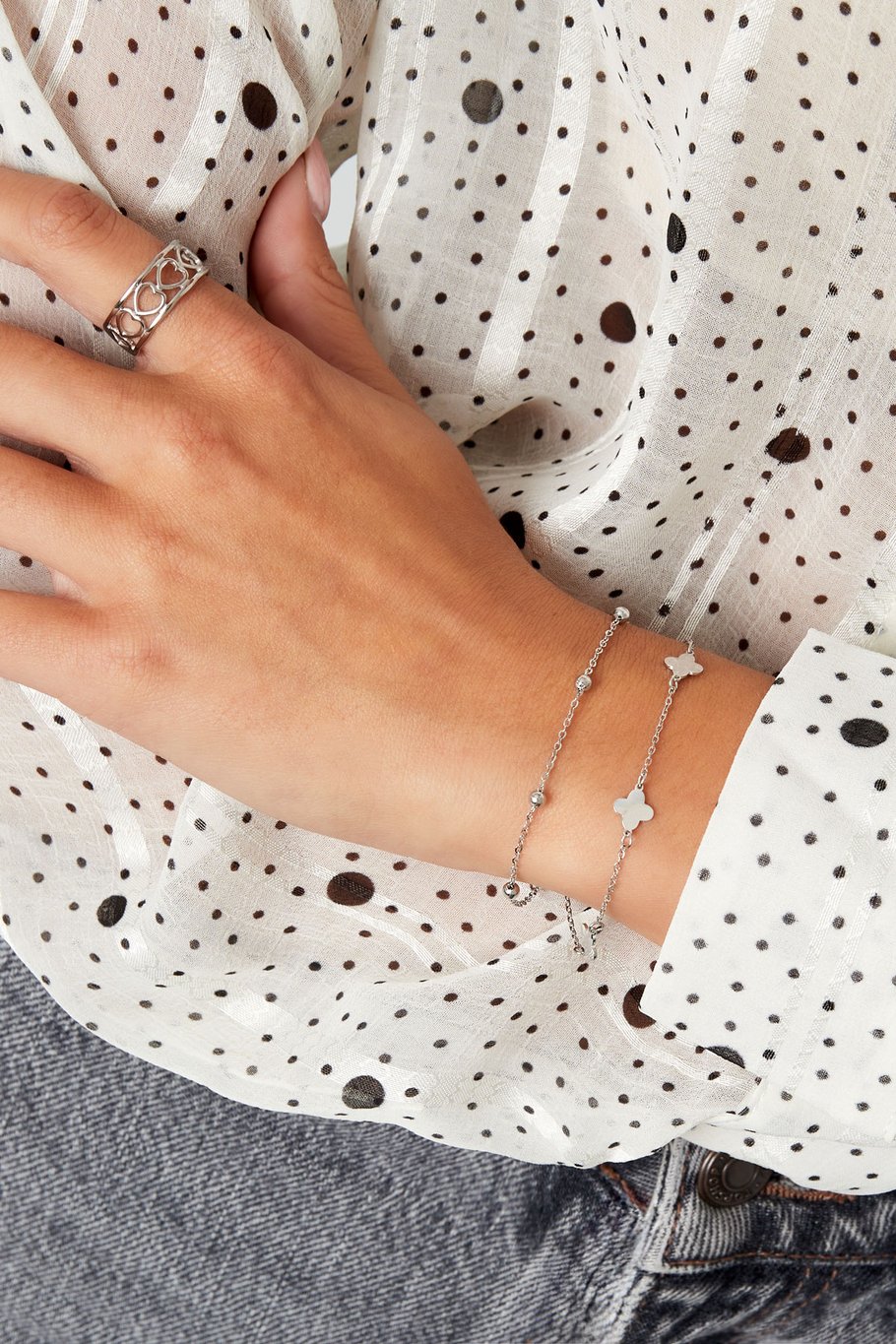 French Riviera | Clémence – onnenapila kirurginteräsrannekoru (hopea)