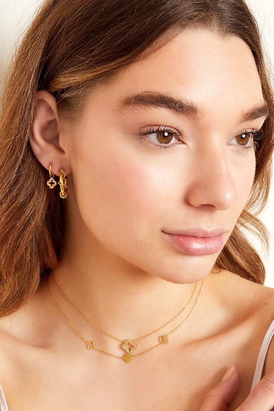 French Riviera | Fortune  -onnenapila kirurginteräskaulakoru (kulta)