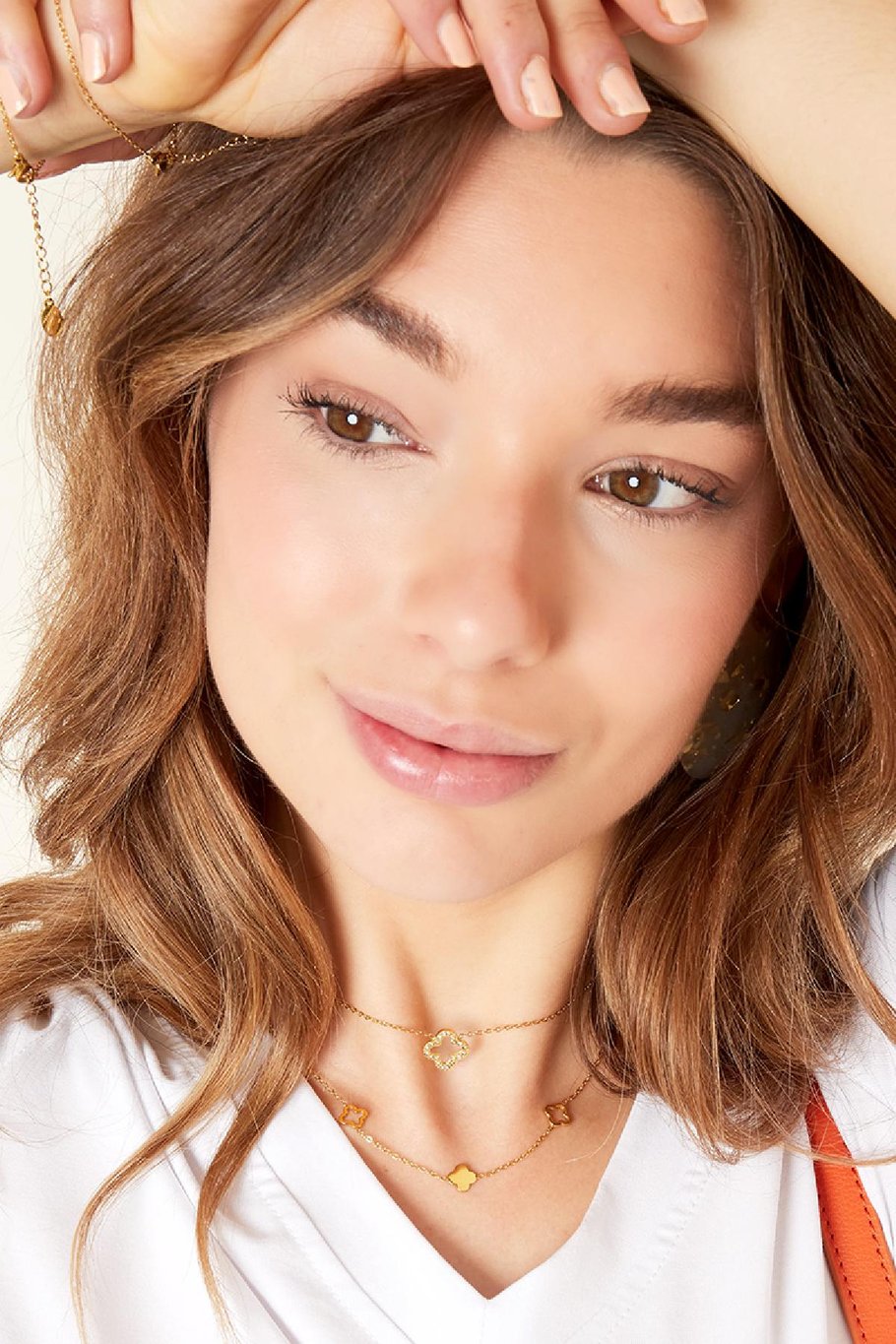 French Riviera | Fortune  -onnenapila kirurginteräskaulakoru (kulta)