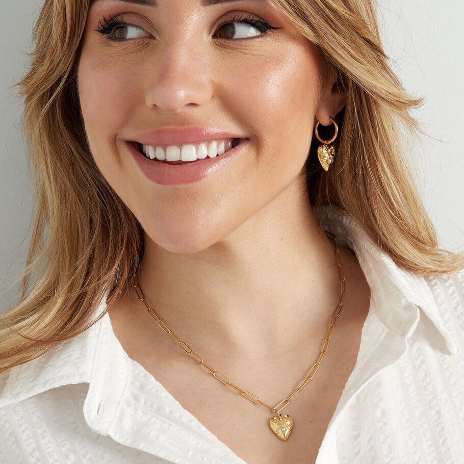 French Riviera | Amour Éternel -sydänkaulakoru kirurginterästä (hopea)