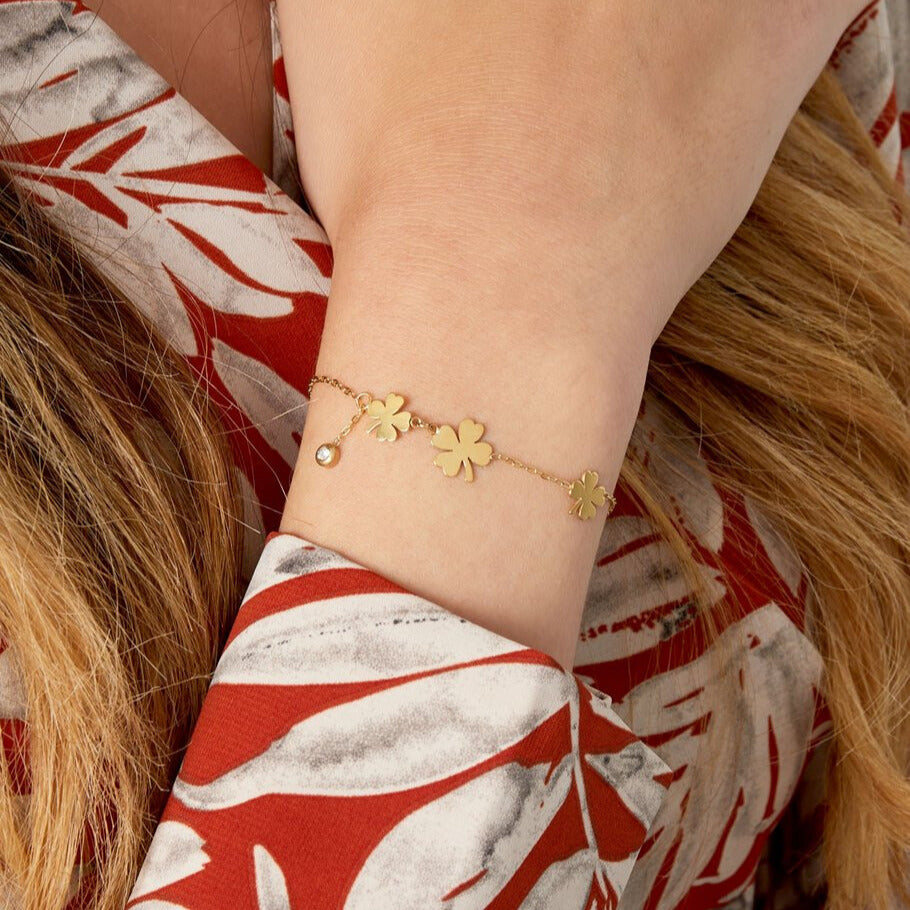 French Riviera | Lucky – onnenapila kirurginteräsrannekoru (kulta)