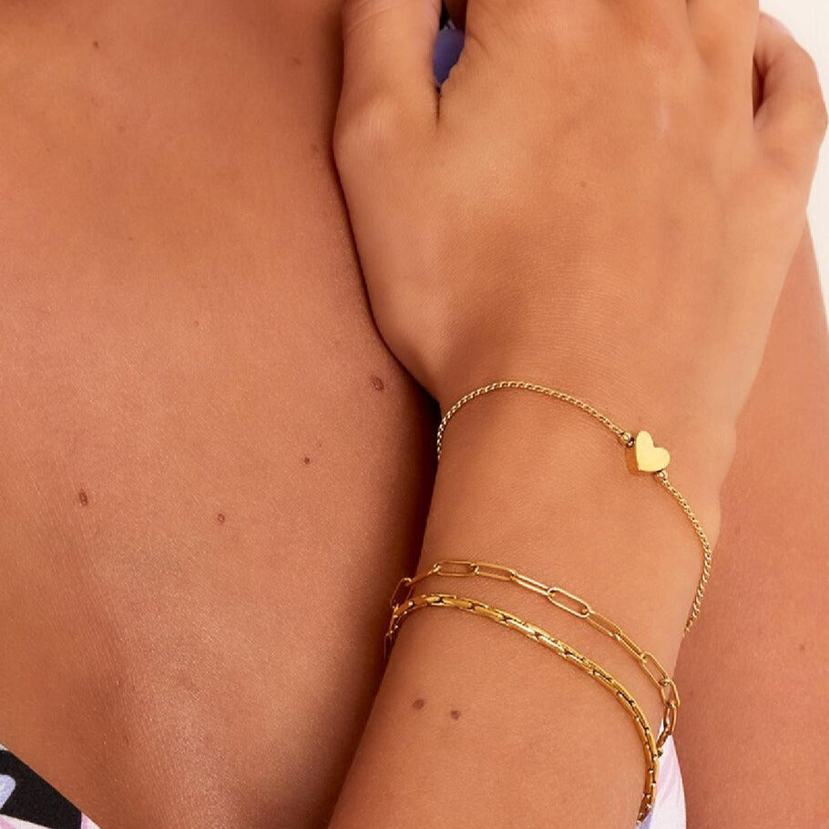 French Riviera | You Are Mine – sydänrannekoru kirurginteräksestä (hopea)