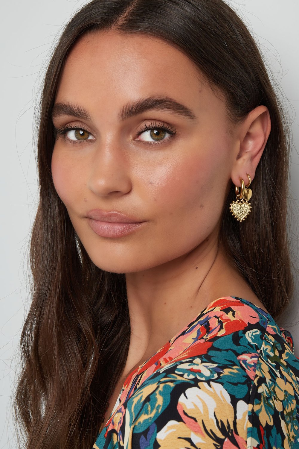 FRENCH RIVIERA | Amour Charm – sydänrenkaat (kulta)