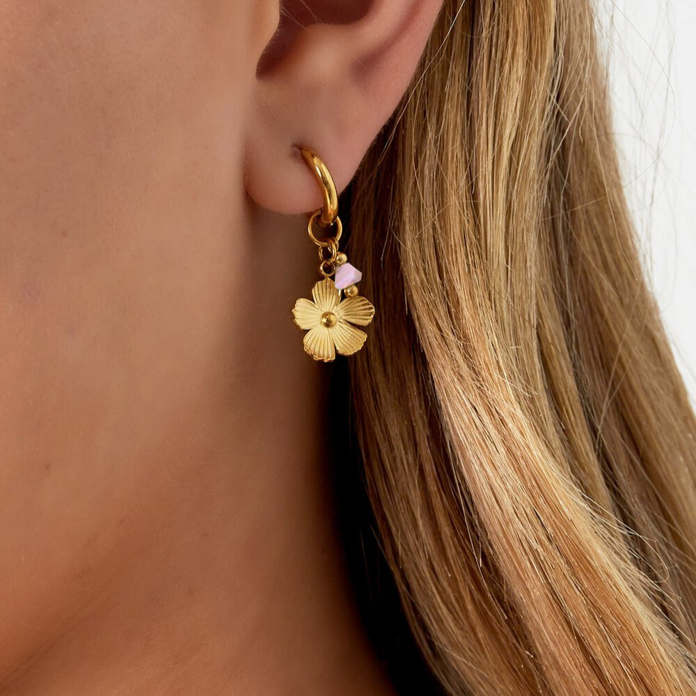 FRENCH RIVIERA | Rosy Bloom – kukkarenkaat (kulta)