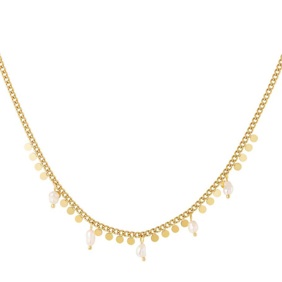 French Riviera | Luna Pearl – makeanvedenhelmikaulakoru kirurginteräksestä