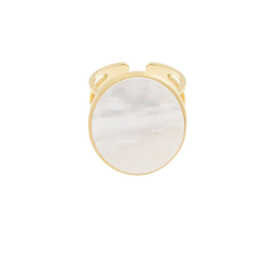 FRENCH RIVIERA | Lumi  – helmiäissormus kirurginteräksestä