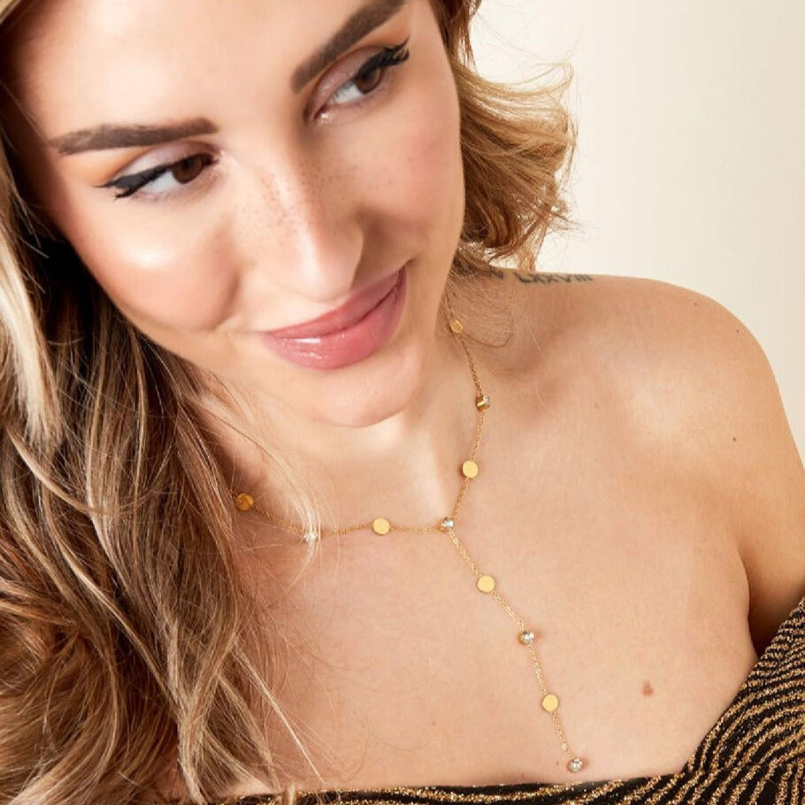 French Riviera | Ella Grace – Y-kaulakoru kirurginteräksestä (kulta)