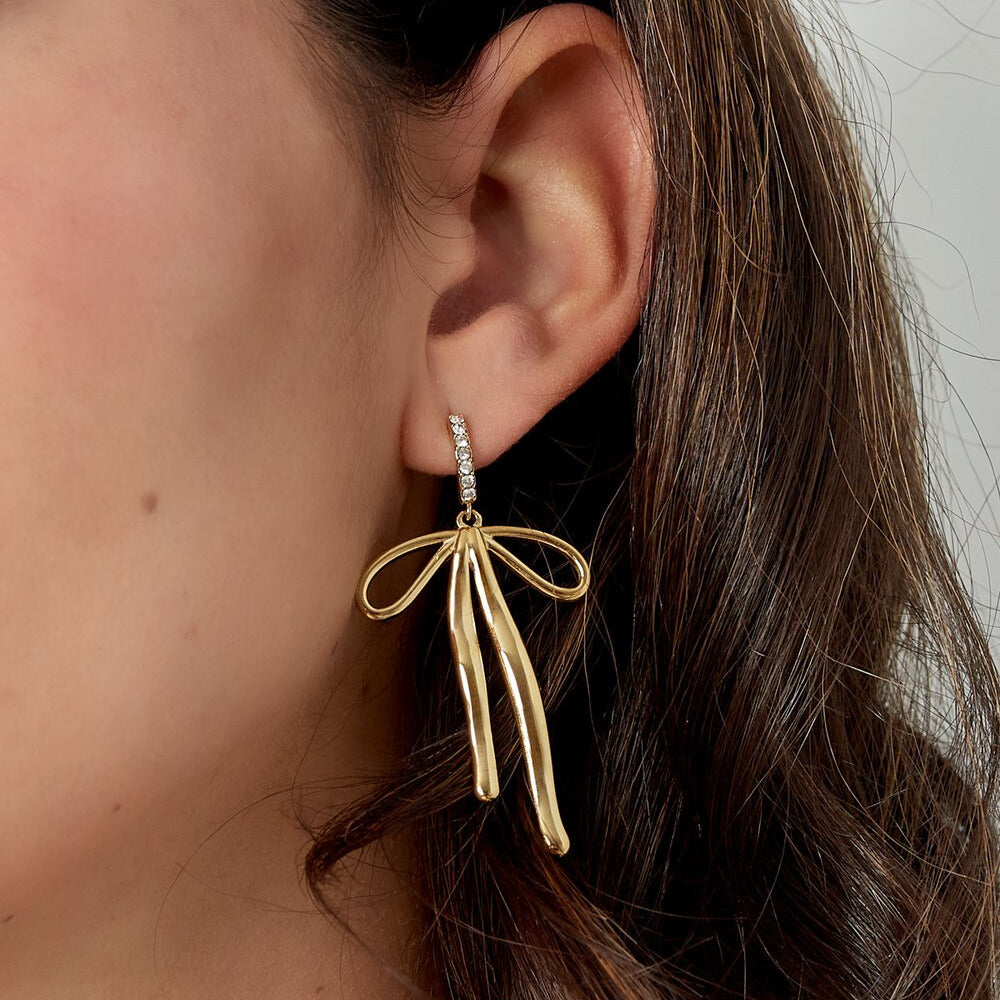 FRENCH RIVIERA | Christmas Glow – rusettikorvakorut kirurginteräksestä