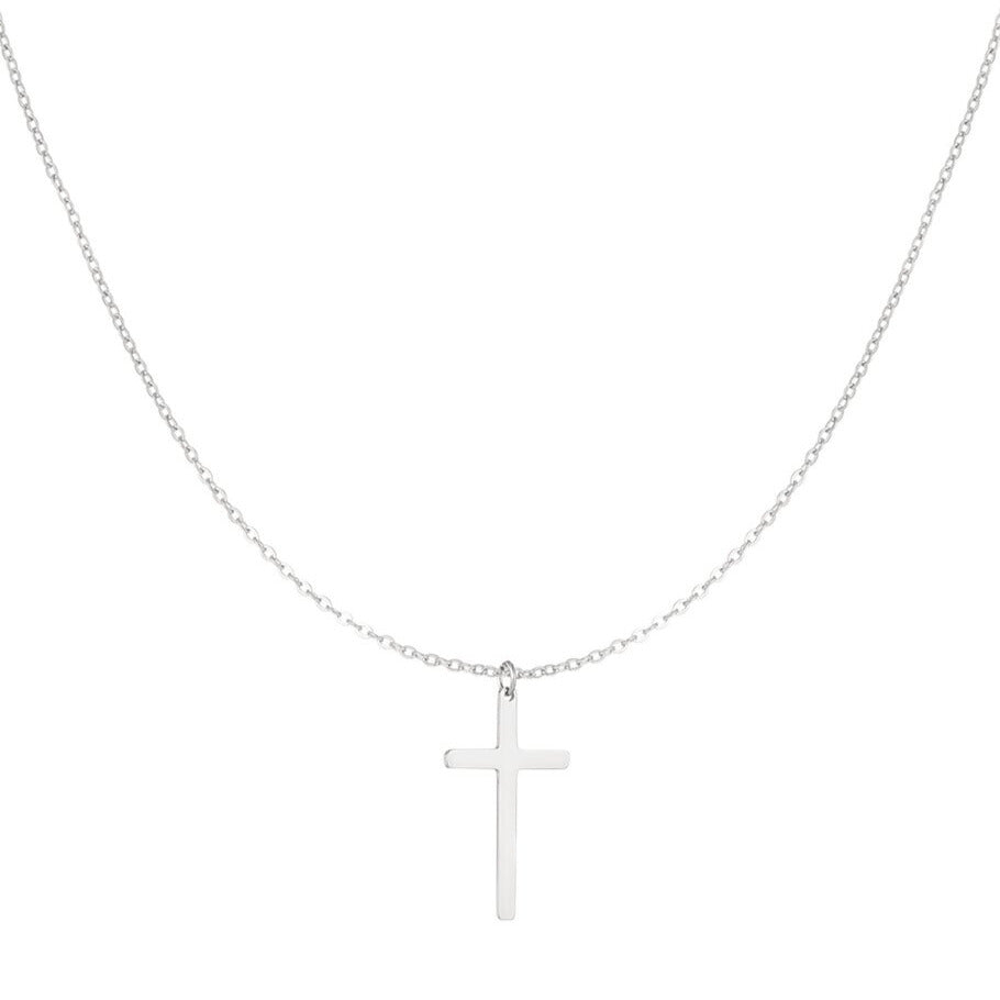 FRENCH RIVIERA | Faith – siro ristikaulakoru kirurginterästä (hopea)