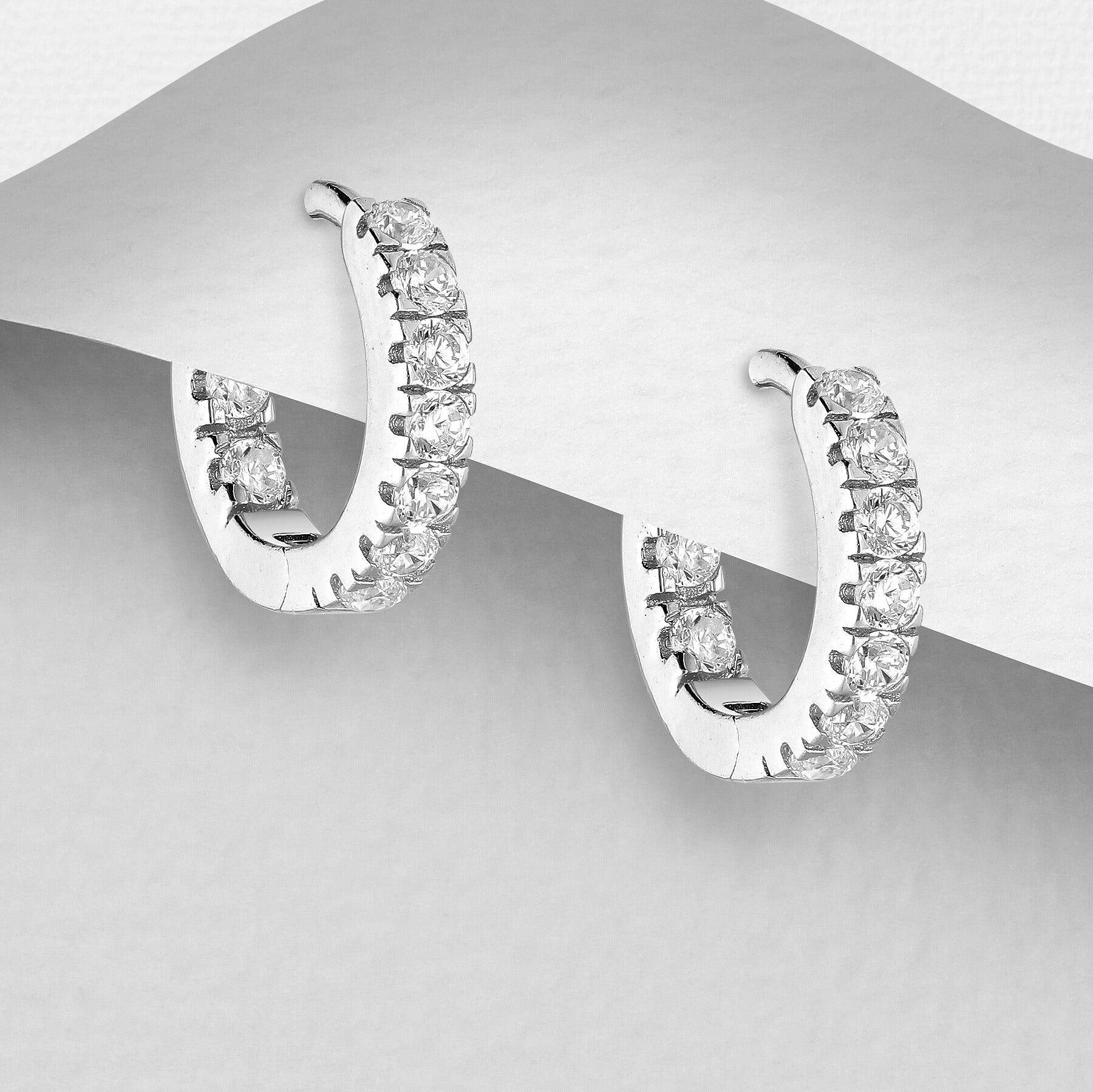 PREMIUM COLLECTION  | Solveig -kirkkaat hopearenkaat kristalleilla