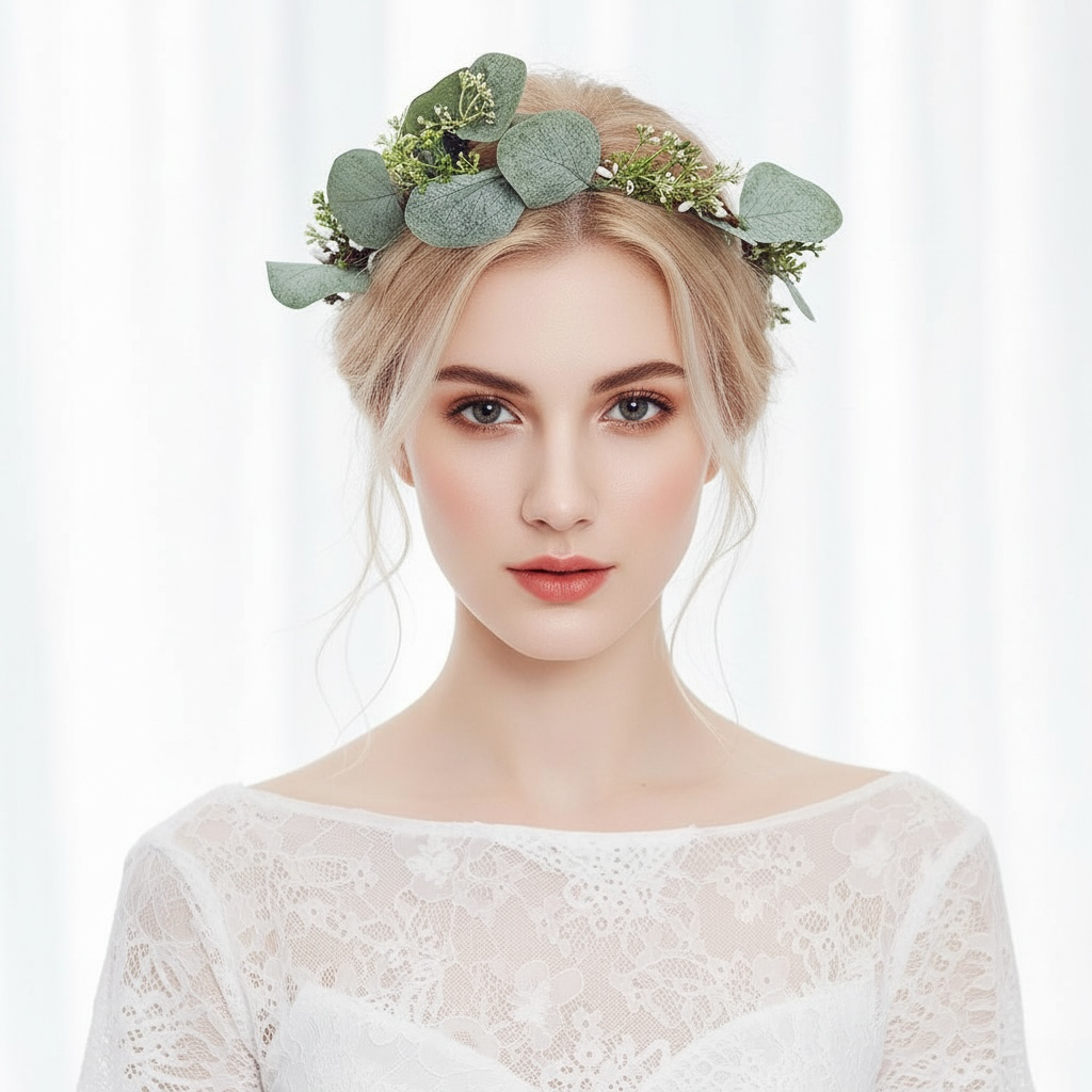 Hiuskoru/köynnös, ROMANCE|Boho Eucalyptus Hairpiece
