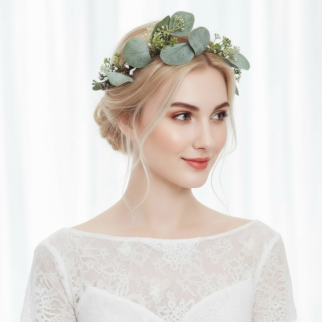 Hiuskoru/köynnös, ROMANCE|Boho Eucalyptus Hairpiece