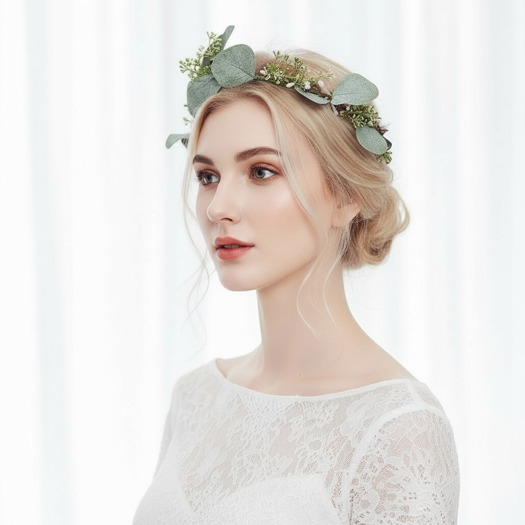 Hiuskoru/köynnös, ROMANCE|Boho Eucalyptus Hairpiece