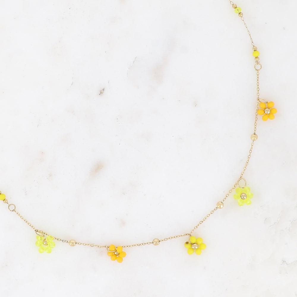 BOHM PARIS | Collier Soleil Bloom - keltainen kukkakaulakoru