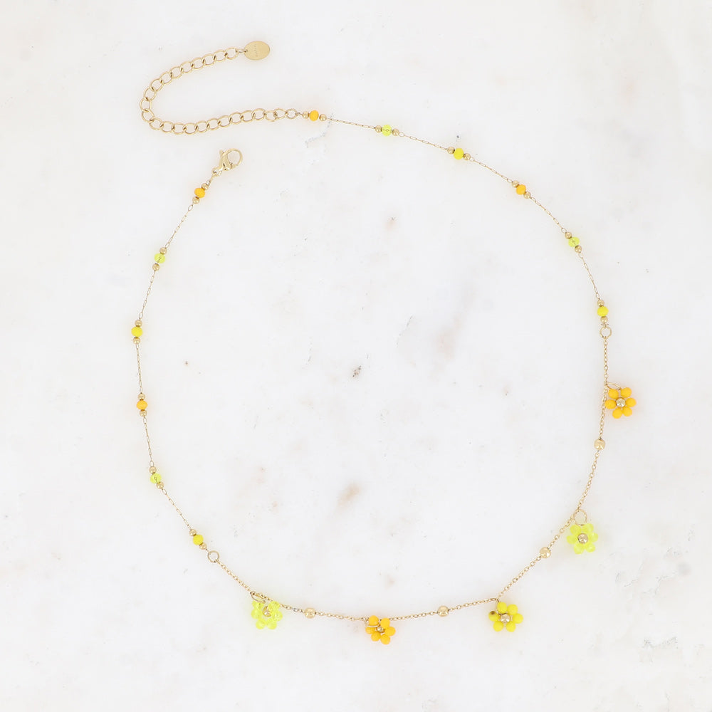 BOHM PARIS | Collier Soleil Bloom - keltainen kukkakaulakoru