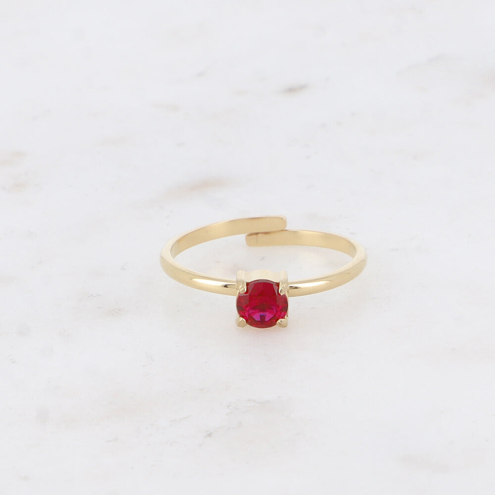 FRENCH RIVIERA |Beata Ring in Black - surgical steel ring with stones