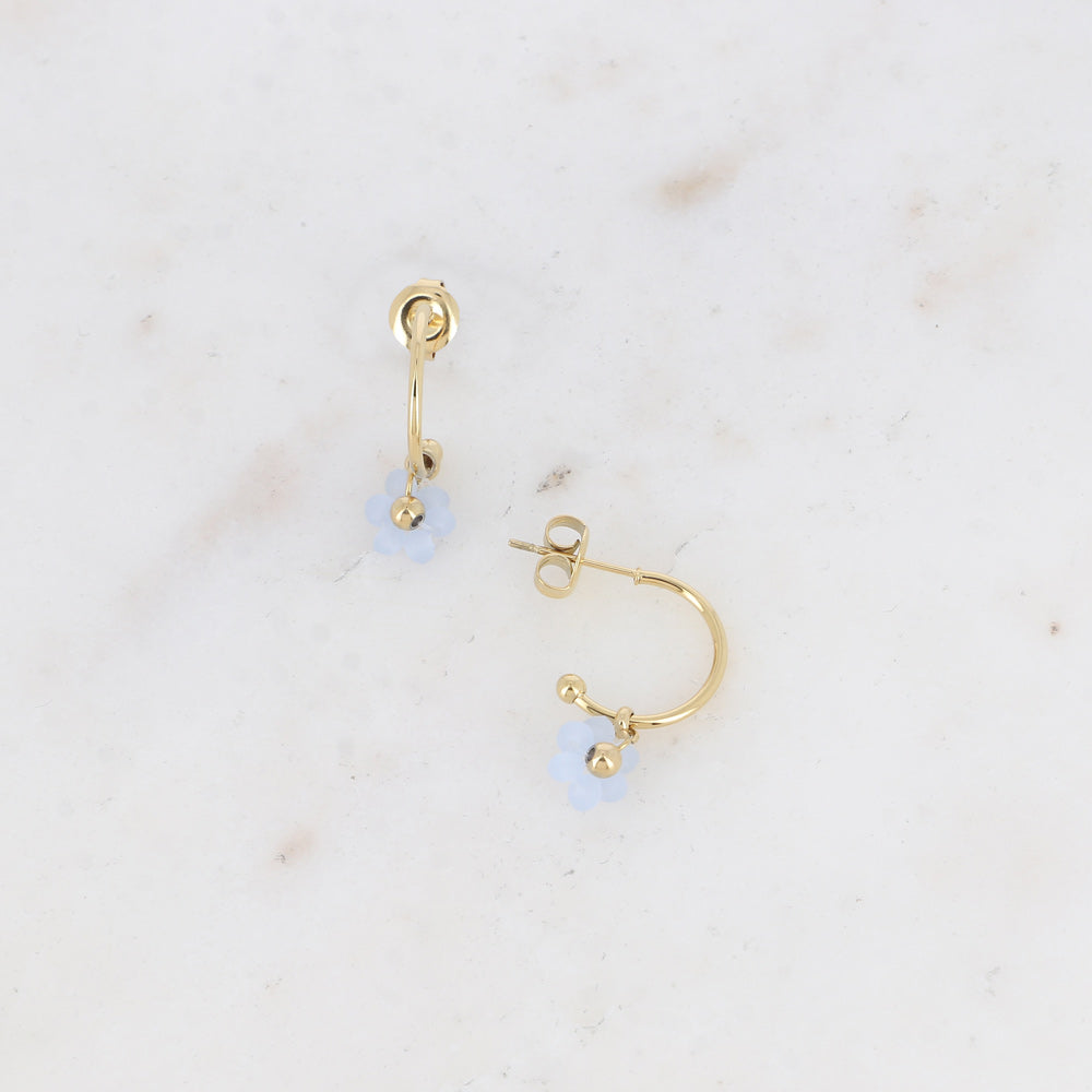 Earrings, BOHM PARIS|Boucles Silas avec crystal Orange DeLite -dore