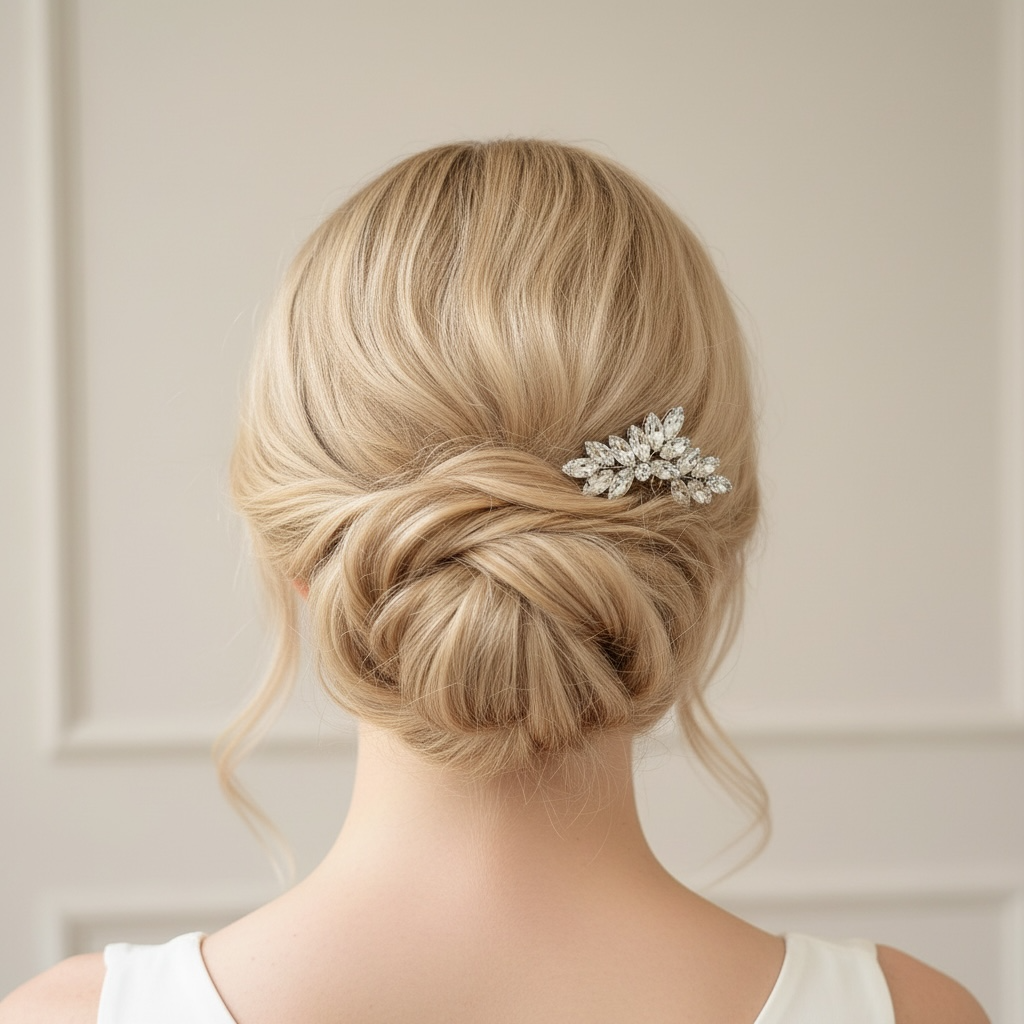 Hiuskoru, ROMANCE | Diana -hopeansävyinen nutturakoriste