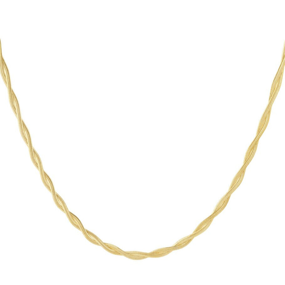 French Riviera | Serena – kierteinen kirurginteräskaulakoru (kulta)