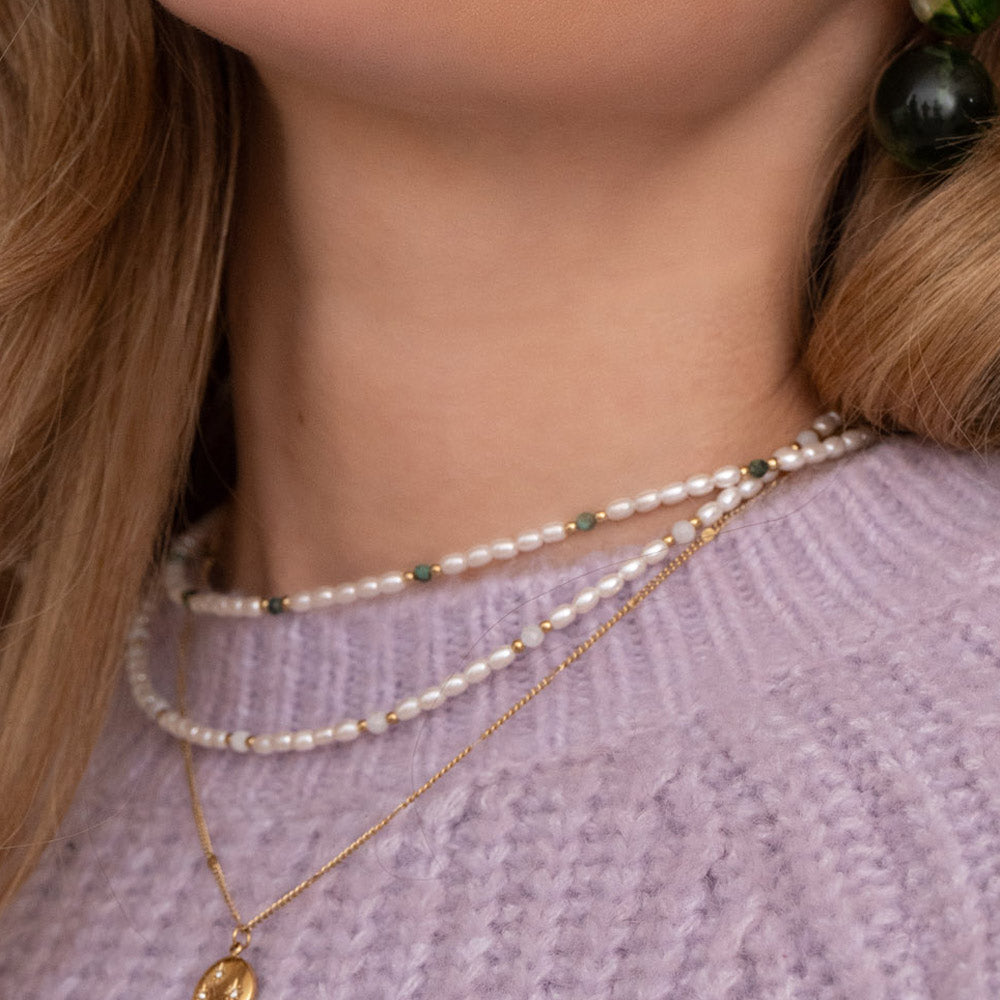 BOHM PARIS | Collier Harmonie – helmikaulakoru akaattihelmin