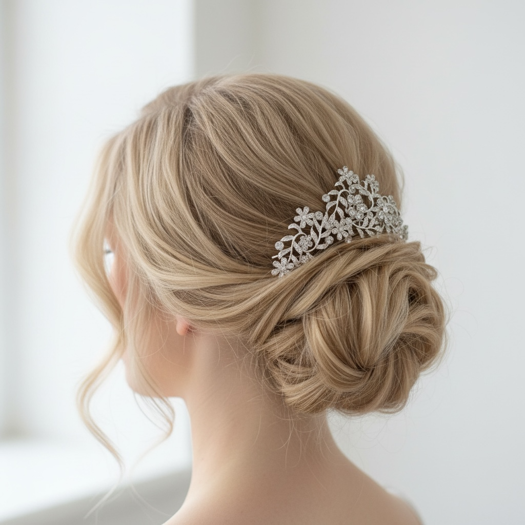 Romantic Small Flowers hiuskampa kampauksessa