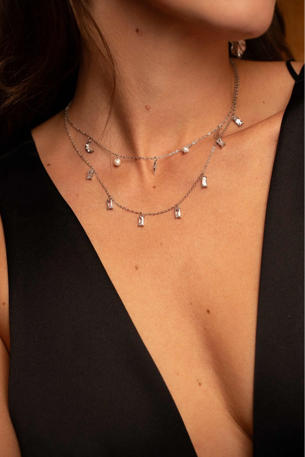 BOHM PARIS | Collier Filia – siro kristallikaulakoru (hopea)