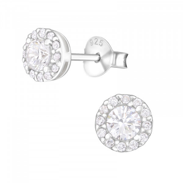 Silver button set, Basic Round Crystal glitter buttons