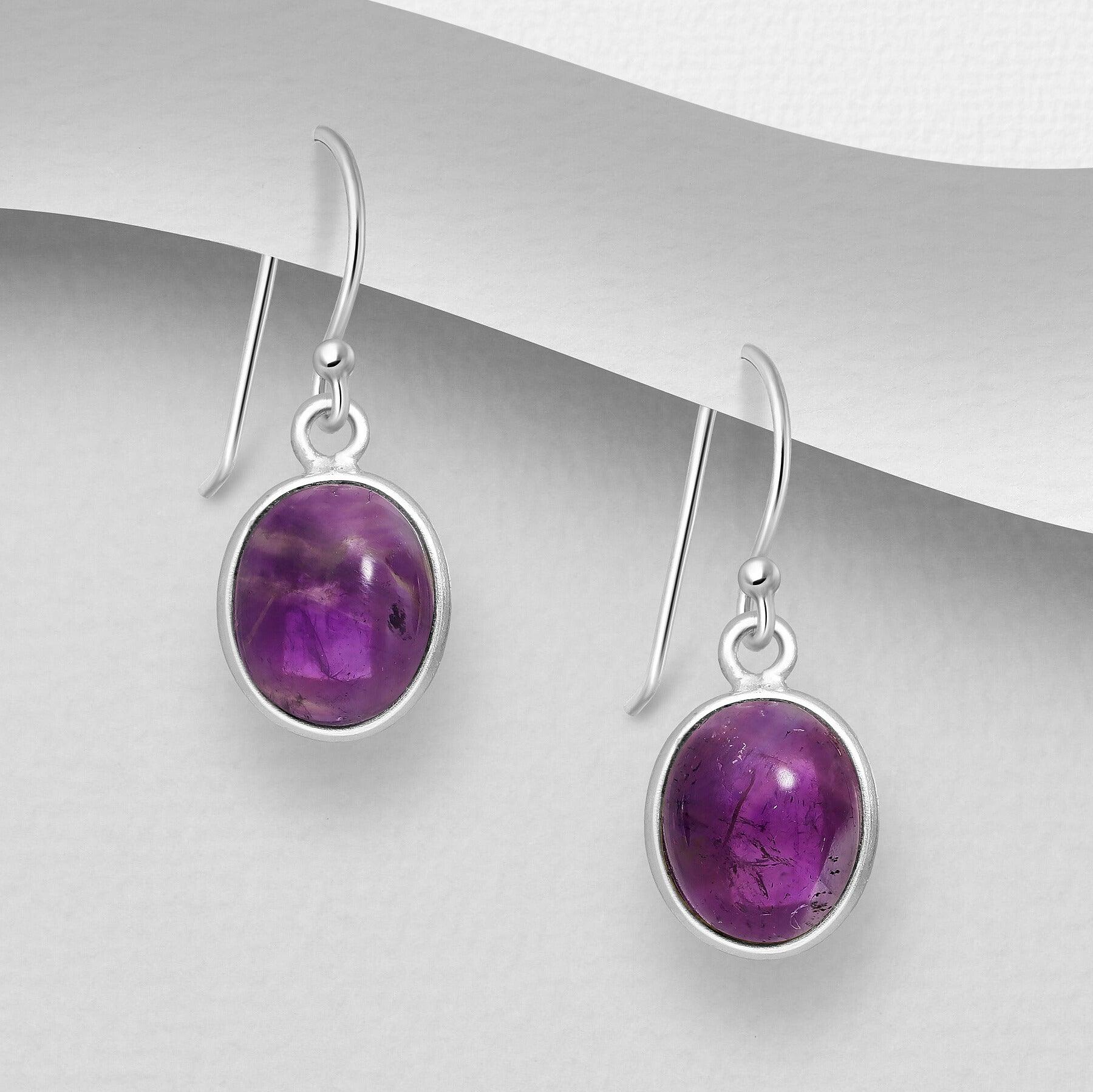 PREMIUM COLLECTION | Cecilia -hopeakorvakorut ametistilla