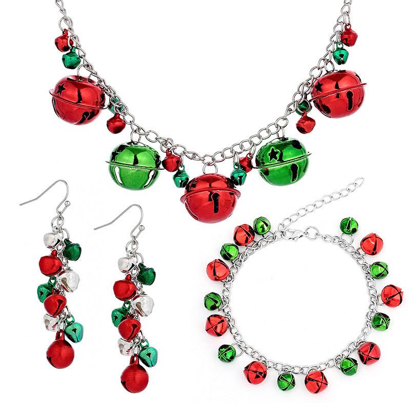 Christmas jewelry set, decorated with Jingle Bells
