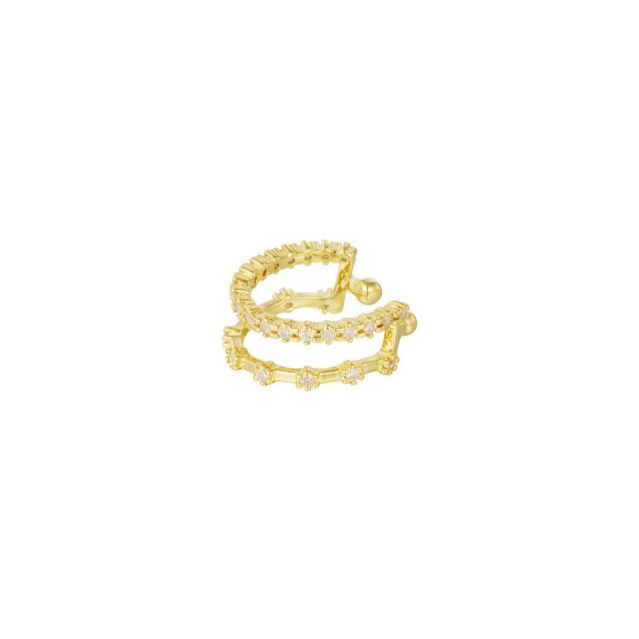 FRENCH RIVIERA | Shimmer Lines -kullanvärinen ear cuff