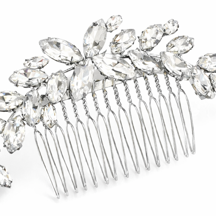 Hiuskoru, ROMANCE | Curvy Silver Hairpiece -kaareva hiuskoriste