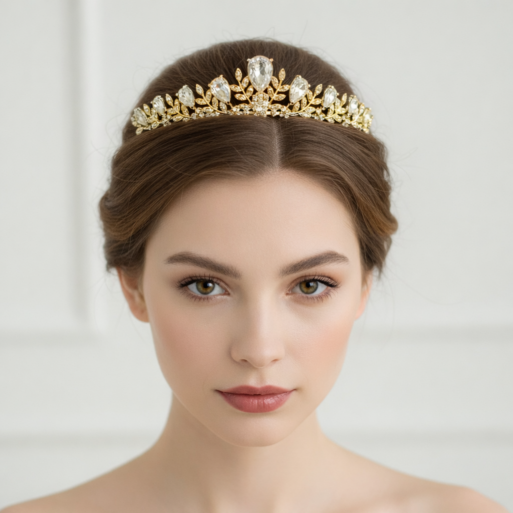 ROMANCE | Isabelle – kullanvärinen tiara kirkkailla kivillä