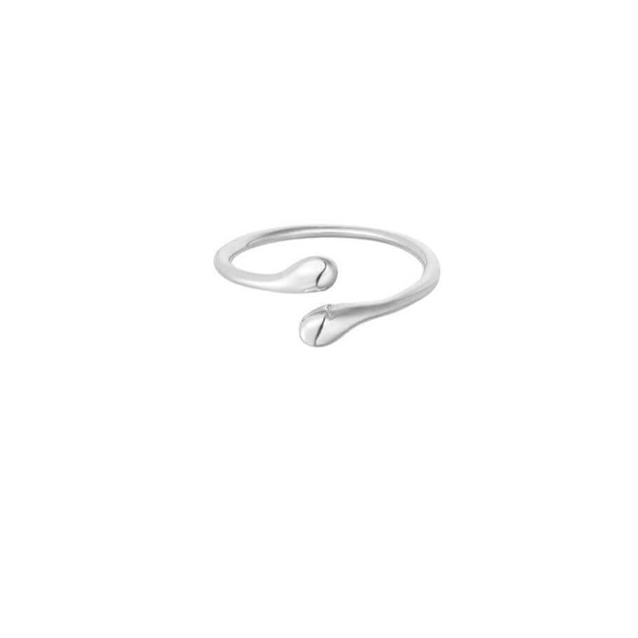 FRENCH RIVIERA | Dew – minimalistinen säädettävä terässormus (hopea)