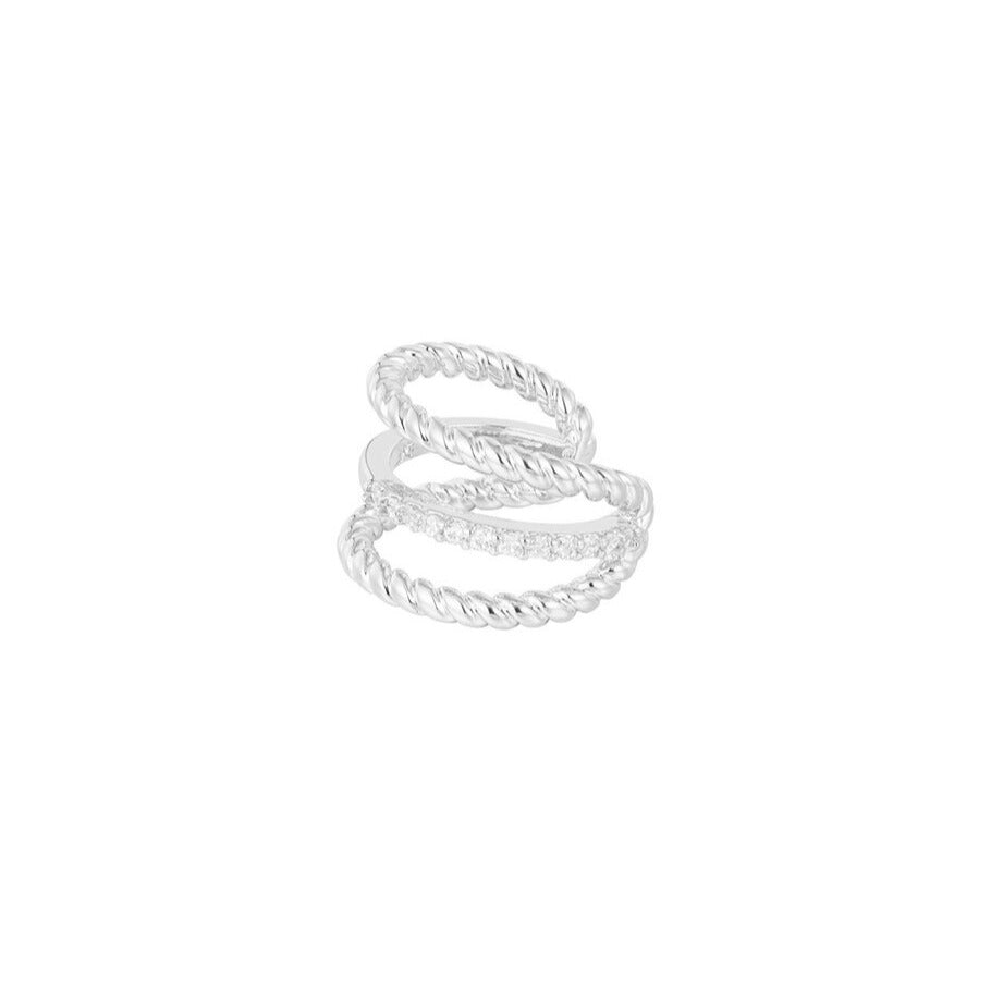 FRENCH RIVIERA | Crystal Flow -hopeanvärinen ear cuff