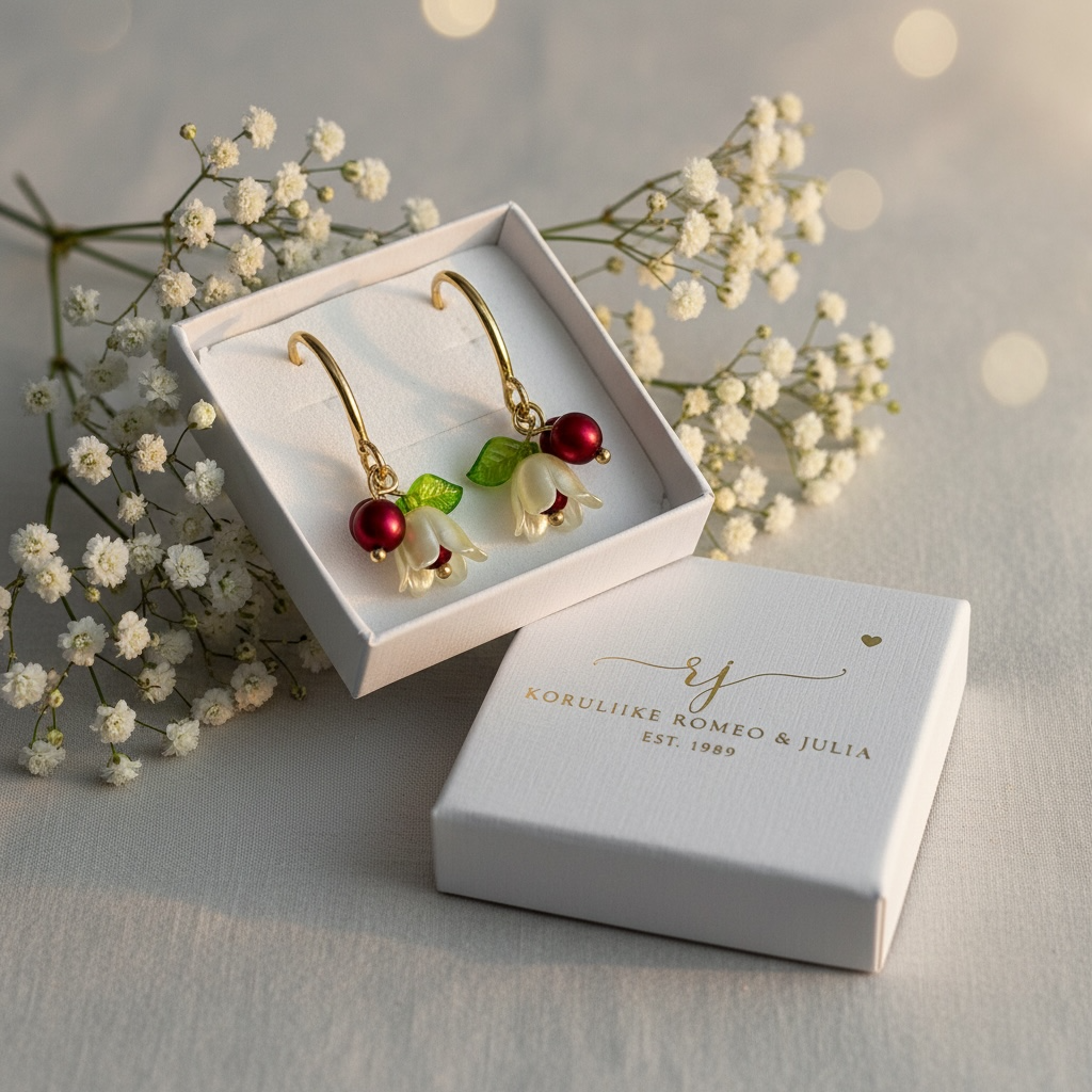 Floréa joulumarja -käsintehdyt kukkakorvakorut