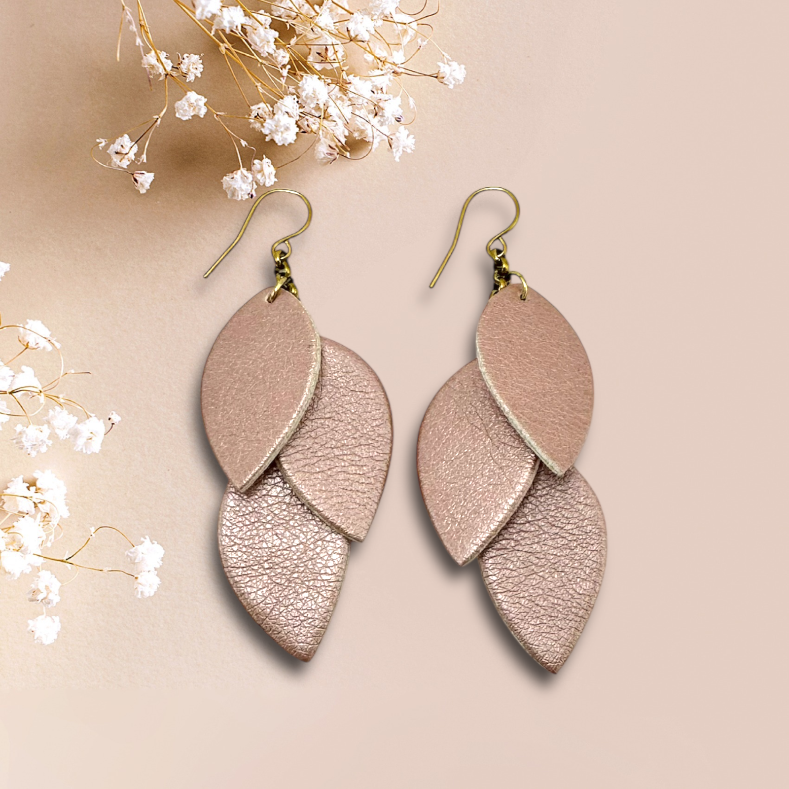LEMPI earrings, Little Grain (black, silver)
