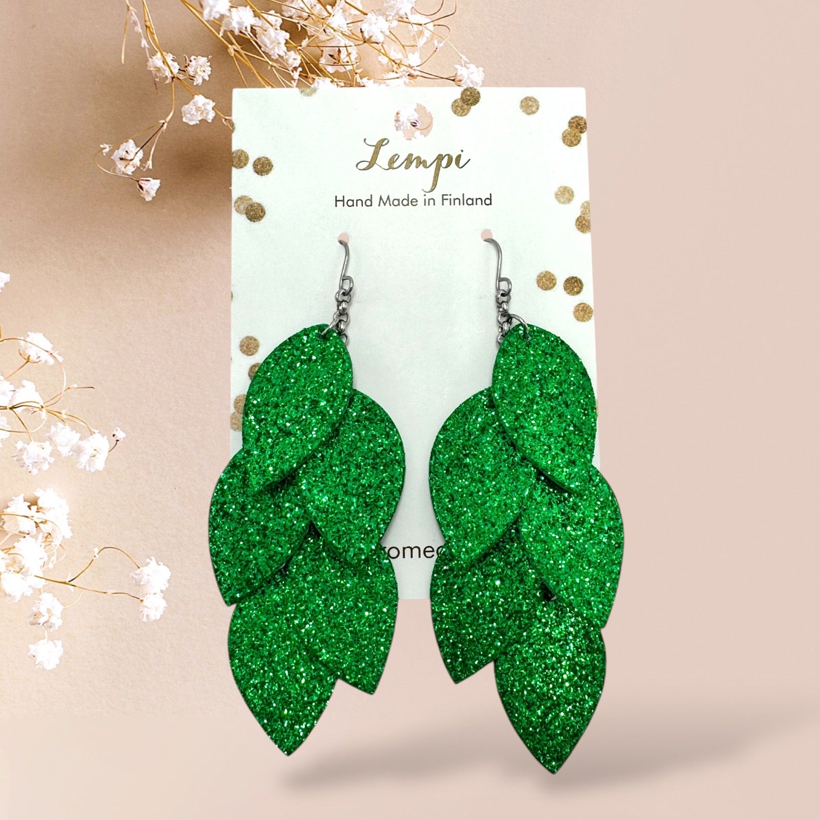 LEMPI earrings, Little Grain (cinnamon brown)