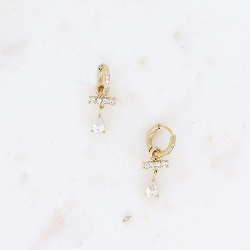 BOHM PARIS | Créoles Ysa – pisarakorvakorut zirkoniakivillä (kulta)