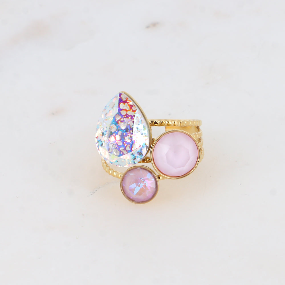 BOHM PARIS | Trilogie Goutte – Aurora Sparkle sormus (kulta)