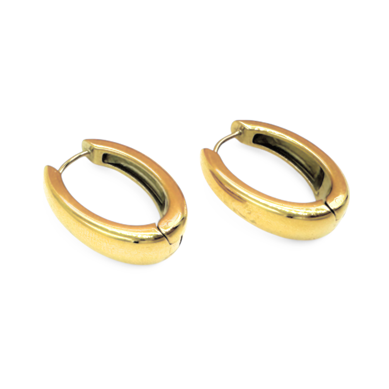 FRENCH RIVIERA | Scarlett wide gold-colored surgical steel rings