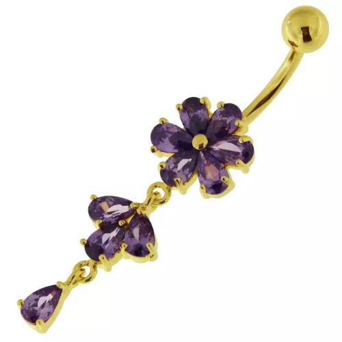 Kullattu napakoru, Diamond Daisy (kulta / violetti)