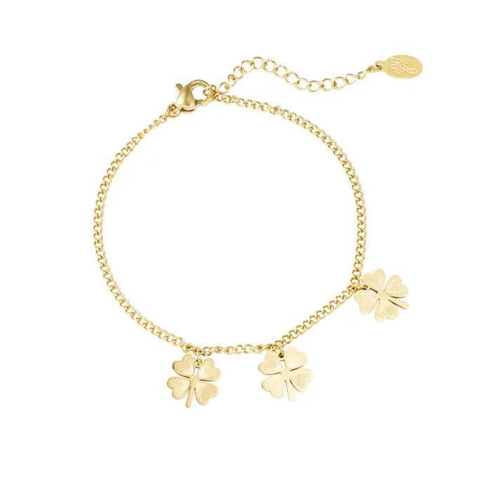 【SURGERY】surgery l clover emblem bracelet Clover Medical Alert Bracelet in Turquoise and 12k Gold Plate