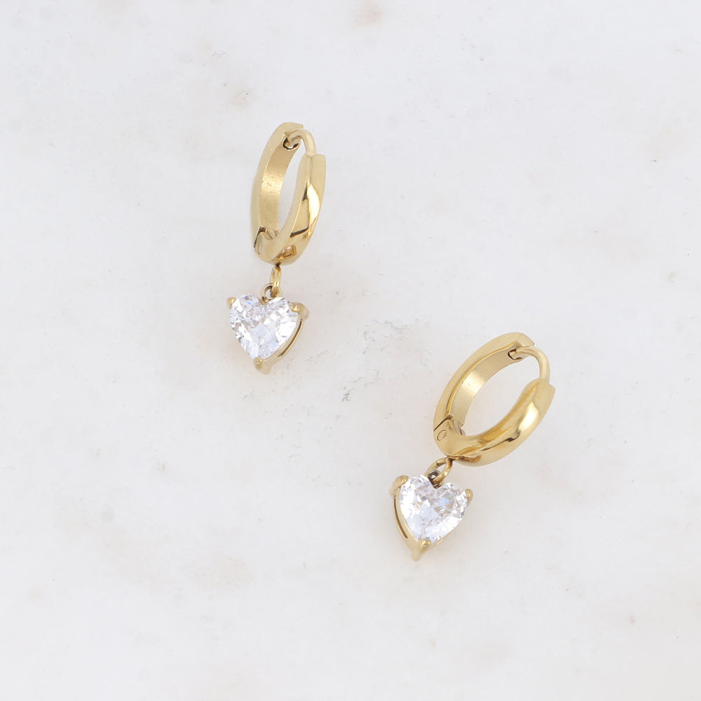 BOHM PARIS | Boucles Amour -korvakorut (kirkas sydän)