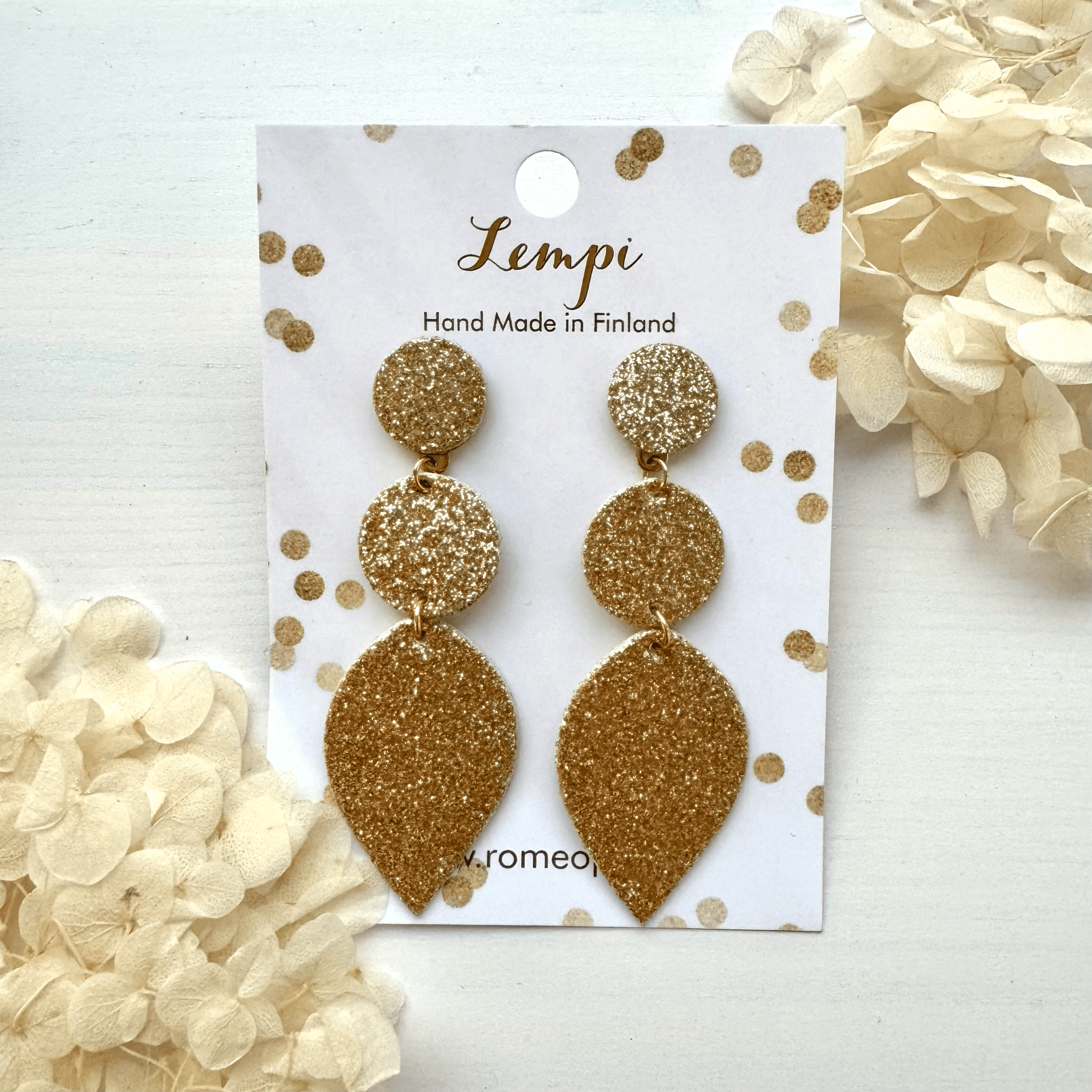 LEMPI®-korvakorut, Armi (kultainen kimallus)