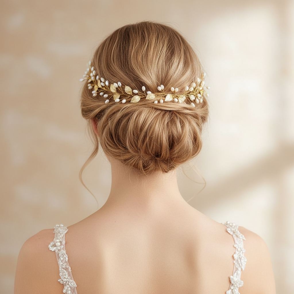 Hiuskoru, köynnös/ROMANCE, Gold Leafs Headpiece