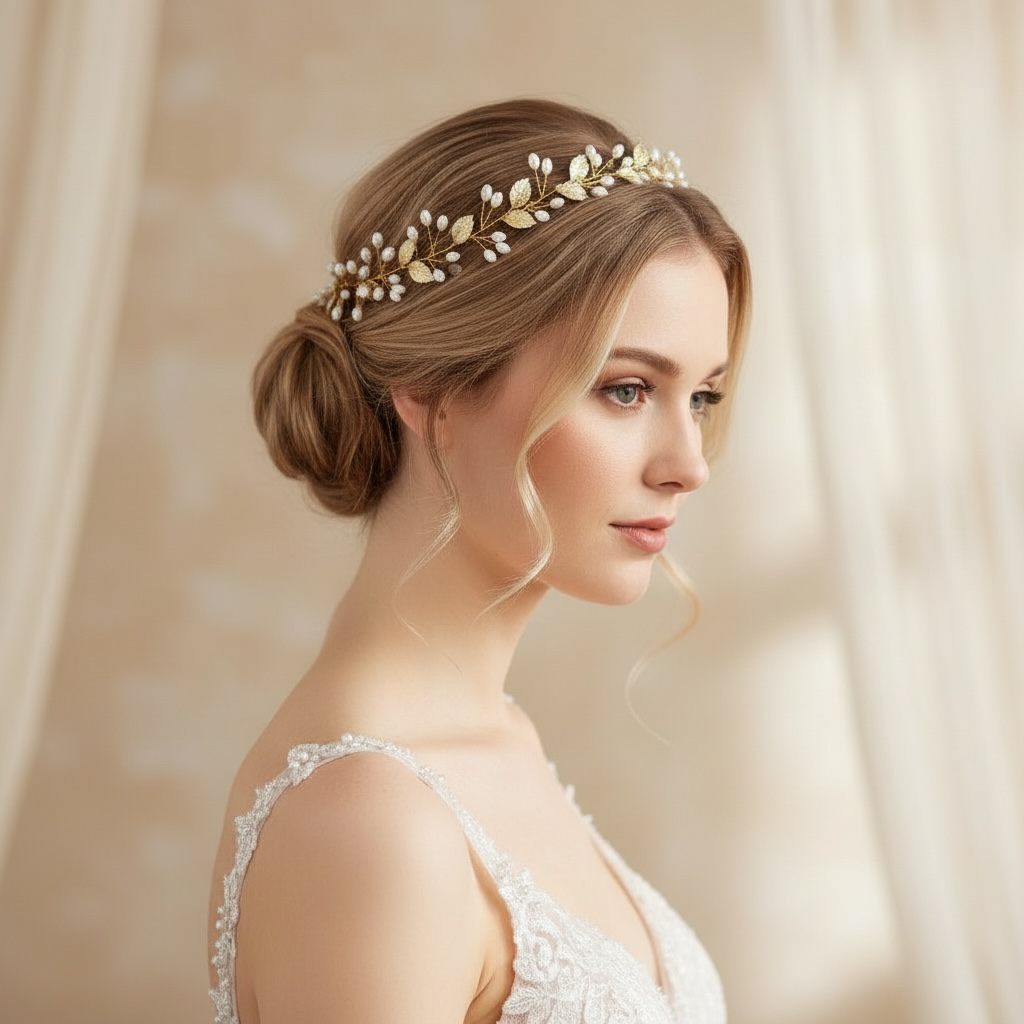 Hiuskoru, köynnös/ROMANCE, Gold Leafs Headpiece