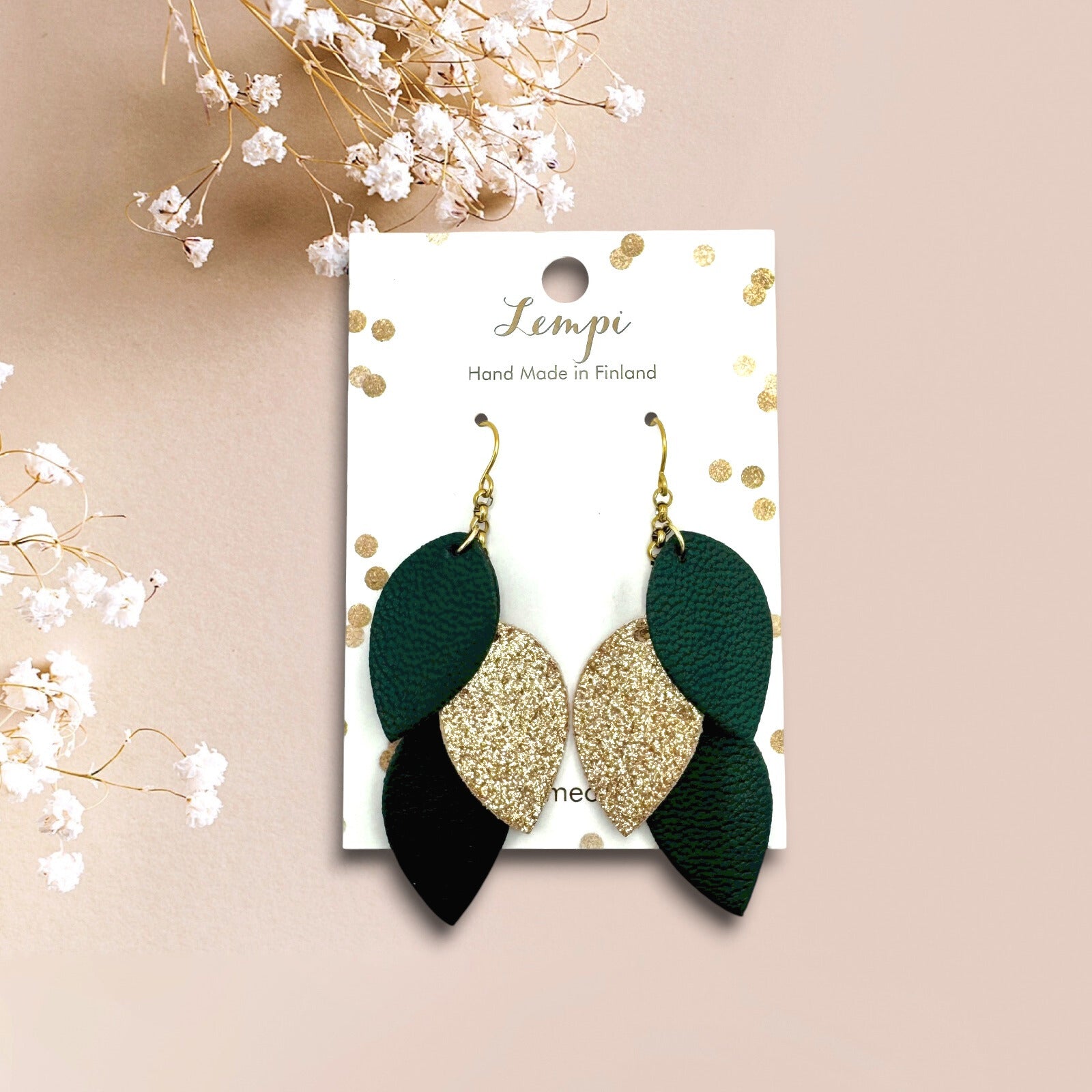 LEMPI earrings, Little Grain (cinnamon brown)