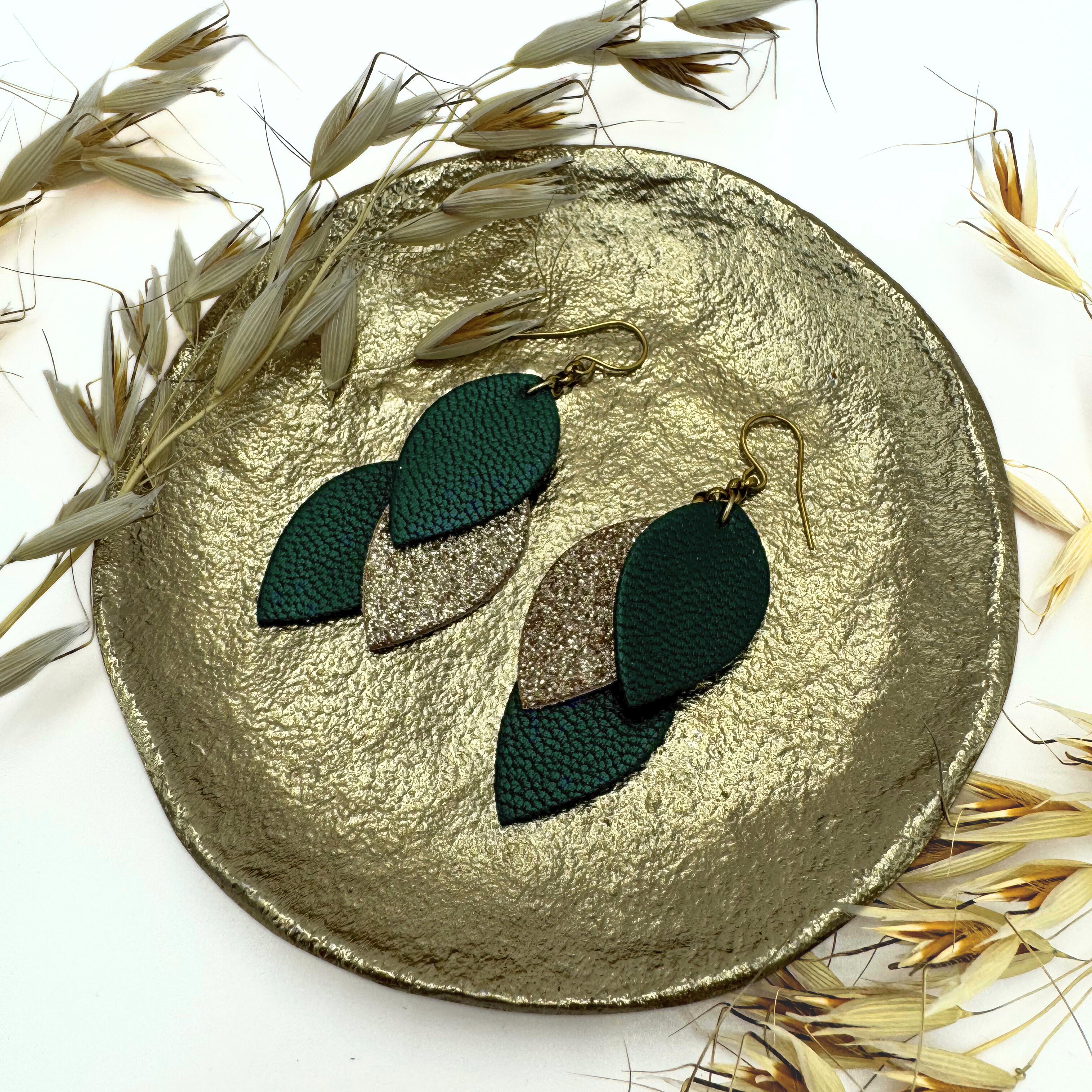 LEMPI earrings, Little Grain (cinnamon brown)