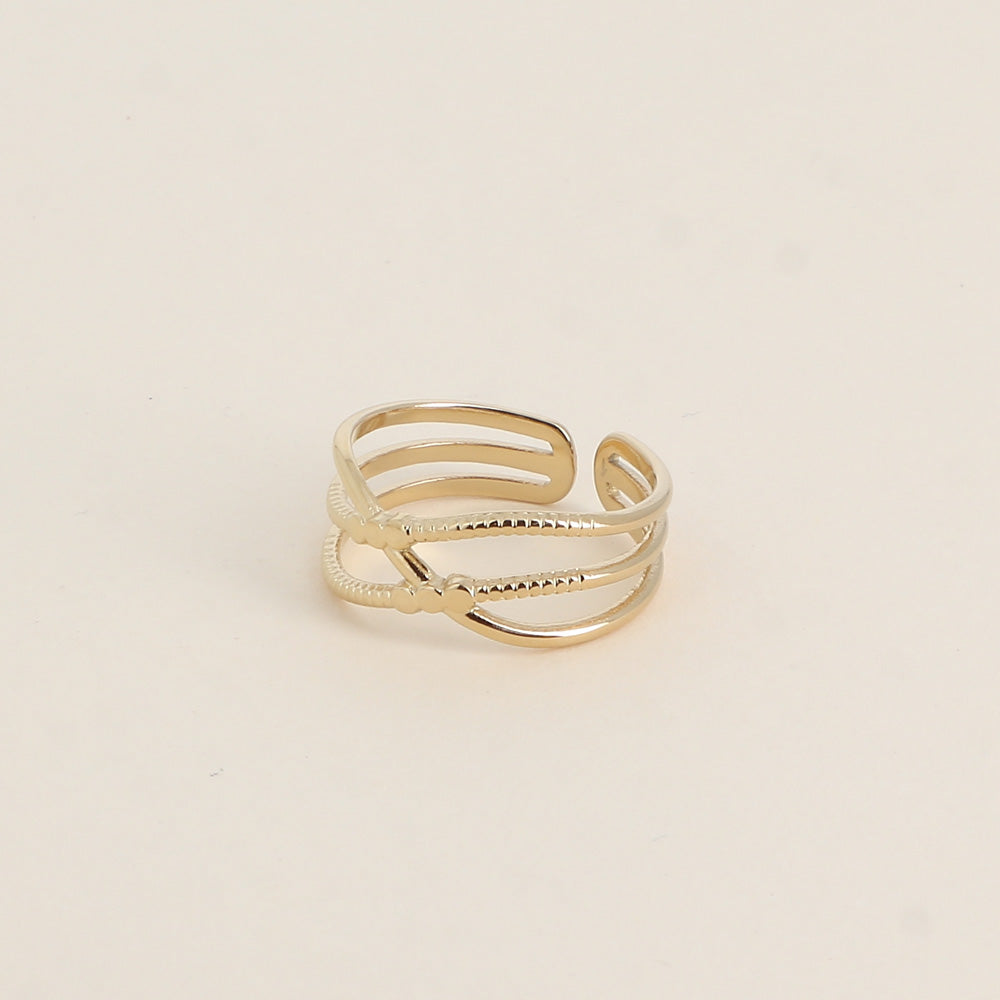 Bohm Paris Lenora moderni kultainen sormus.